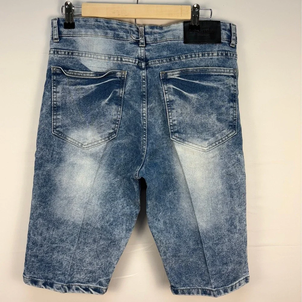 Mens‎ GS 115 Painted Light Wash Jean Shorts Skater Streetwear Hiphop Sz 32 READ